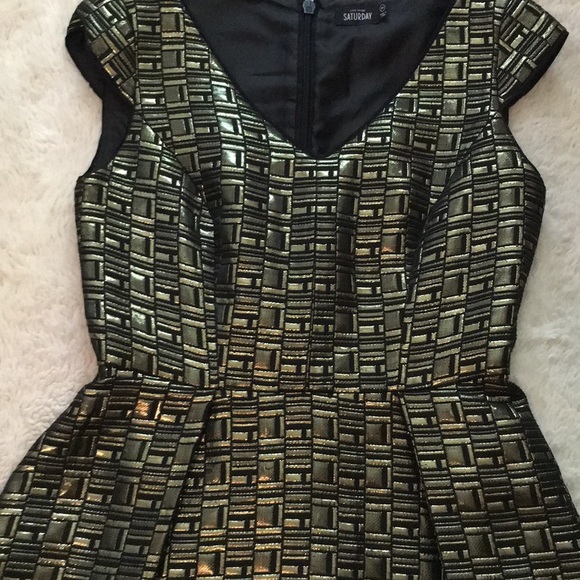 KATE SPADE SATURDAY Baroque Cap Sleeve Flare Dress - Picture 4 of 8